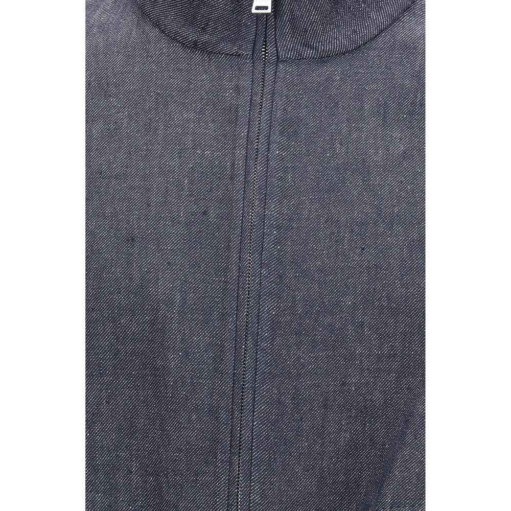 Fendi Blue Linen Denim Jacket