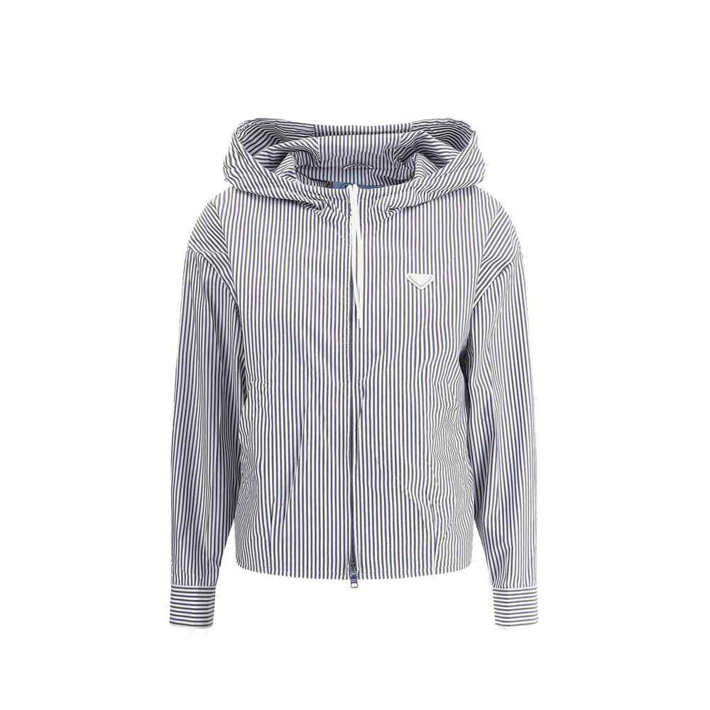 Prada Blue Polyamide Bomber