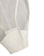 Dolce & Gabbana White Sheer Nylon Bodysuit Halterneck Underwear