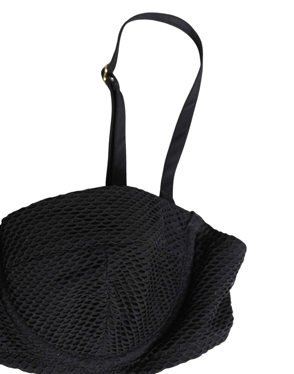 Dolce & Gabbana Black Nylon Padded Balconnet Brassiere Underwear