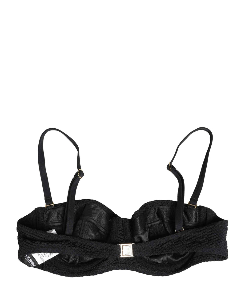 Dolce & Gabbana Black Nylon Padded Balconnet Brassiere Underwear
