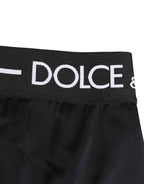 Dolce & Gabbana Black Logo Waistband Coulotte Panty Underwear