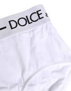 Dolce & Gabbana White Nylon Logo Waistband Panty Underwear