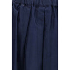 Max Mara Blue Cotton Long Skirt