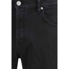 PT Torino Black Cotton Tapered Jeans