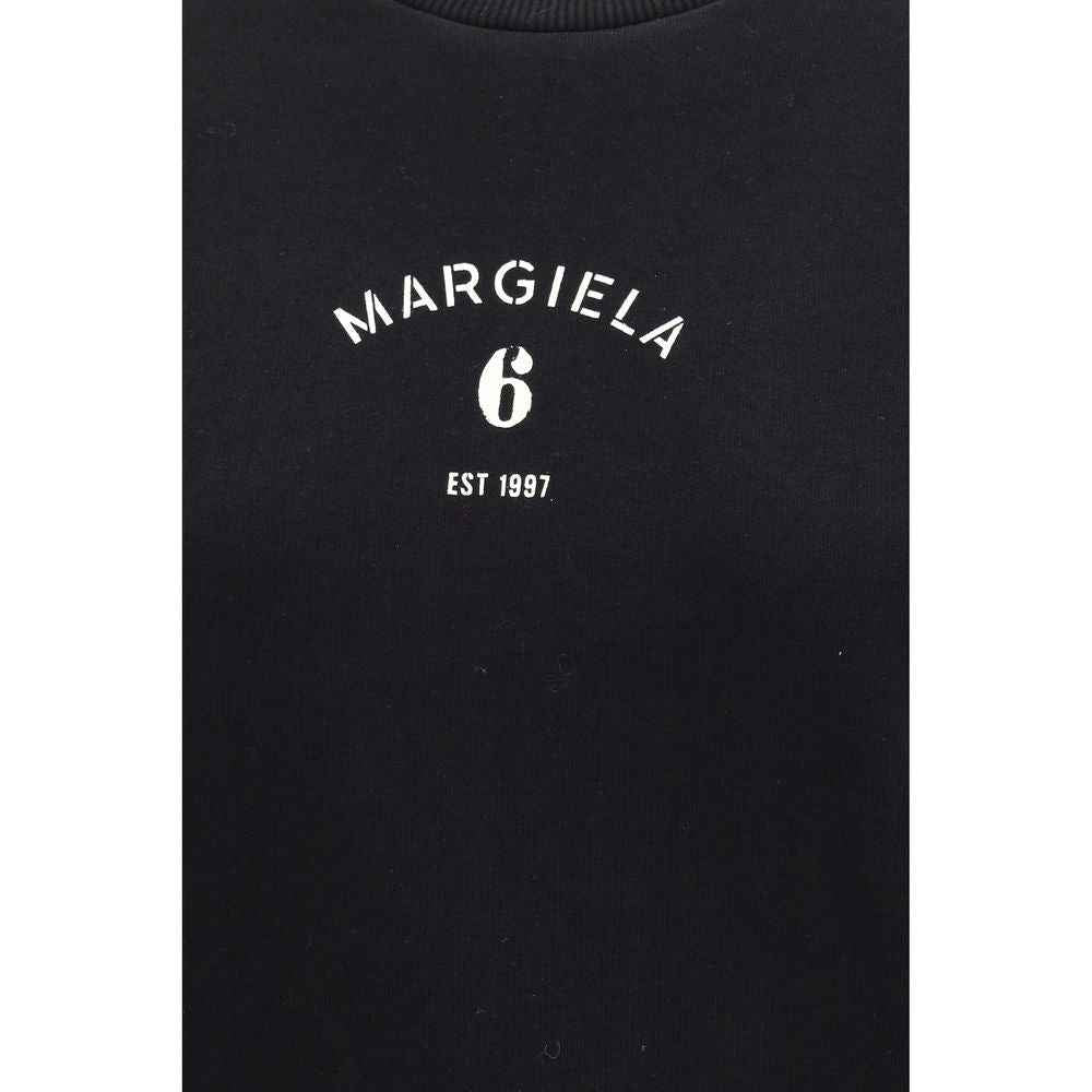MM6 Black Cotton Sweatshirt
