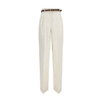 Max Mara Beige Linen Casual Pants