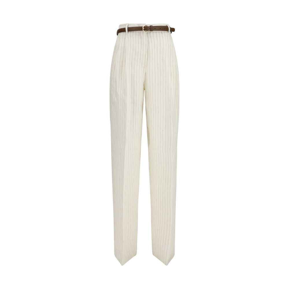 Max Mara Beige Linen Casual Pants