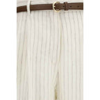 Max Mara Beige Linen Casual Pants