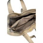 Baldinini Trend Beige Cowhide Clutch Bag
