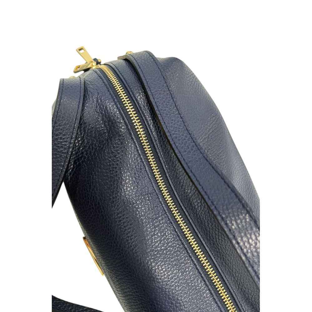 Baldinini Trend Blue Cowhide Clutch Bag