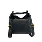 Baldinini Trend Black Cowhide Backpack