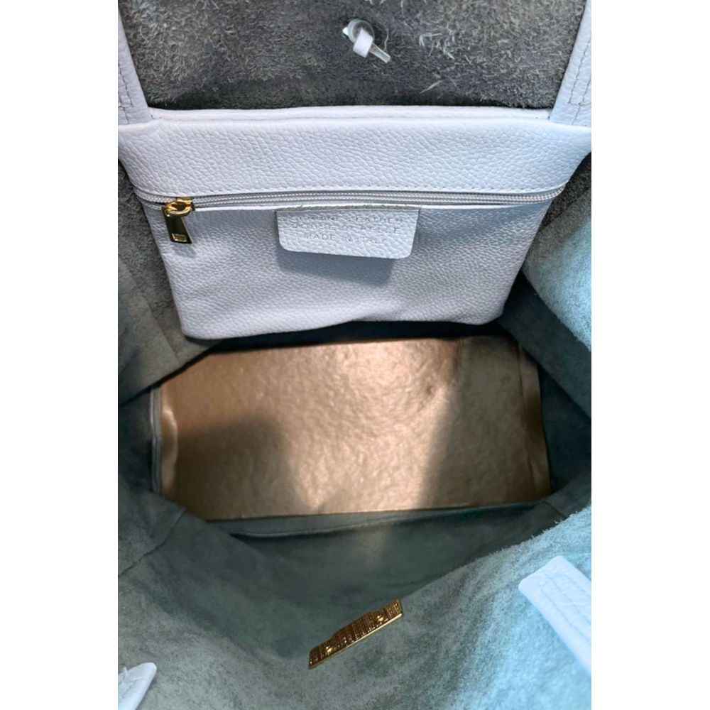 Baldinini Trend Blue Cowhide Clutch Bag