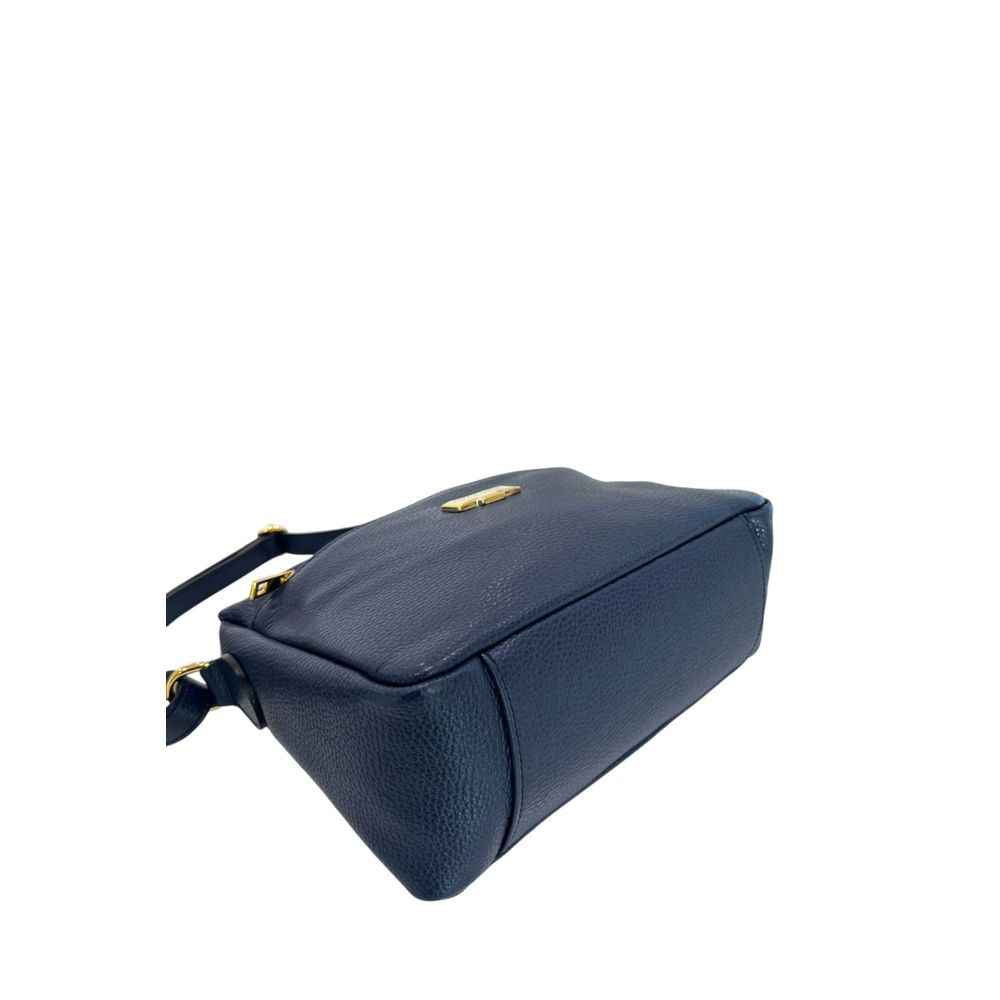 Baldinini Trend Blue Cowhide Crossbody Bag