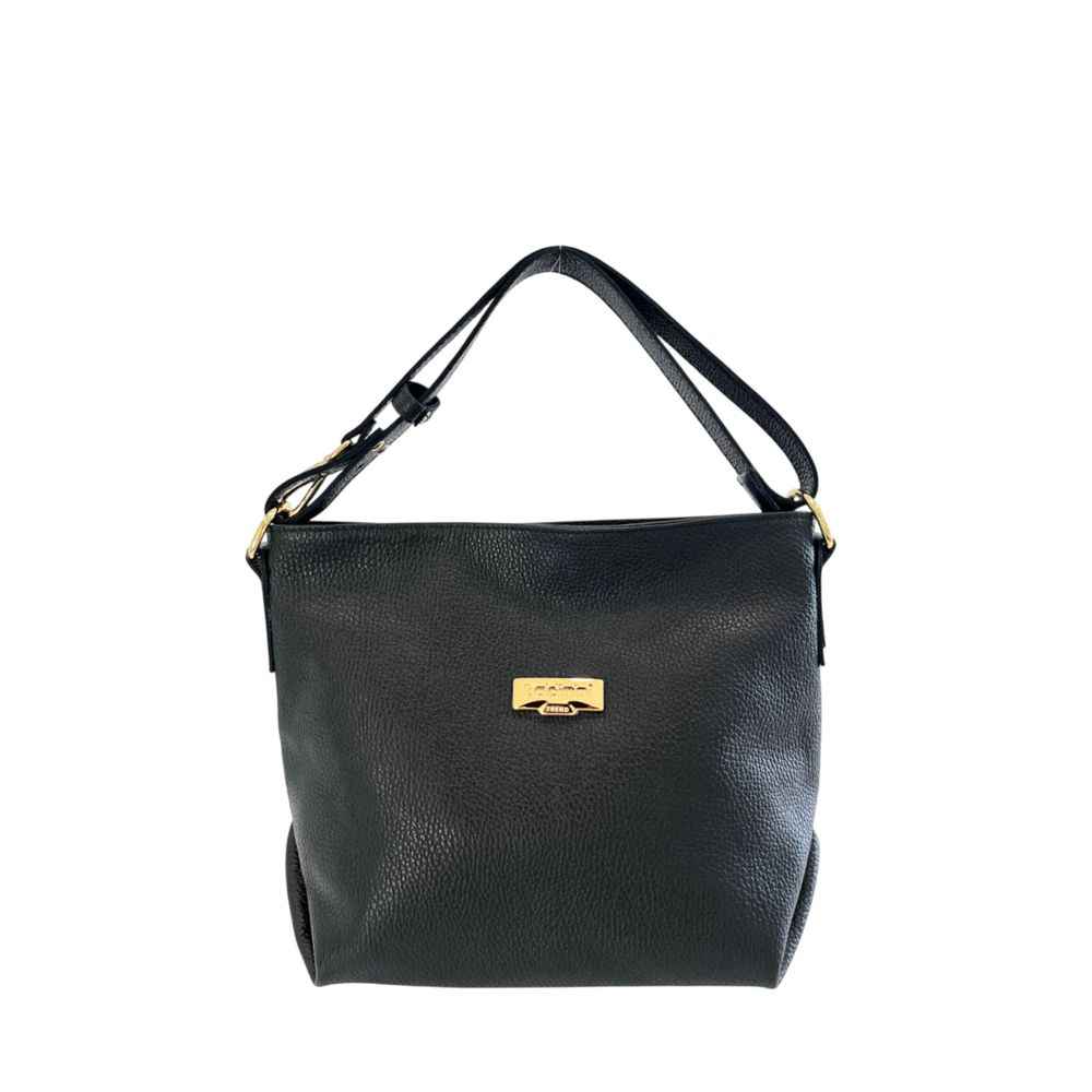 Baldinini Trend Black Cowhide Clutch Bag