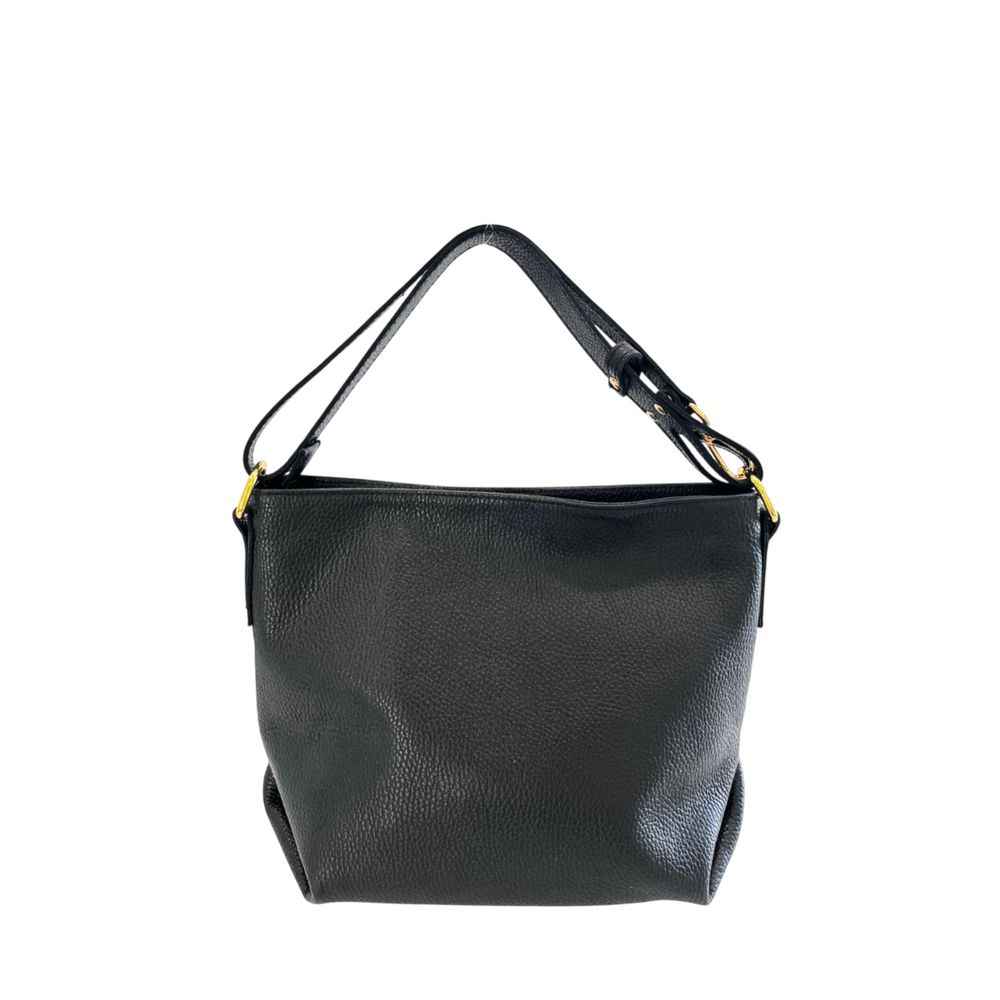 Baldinini Trend Black Cowhide Clutch Bag