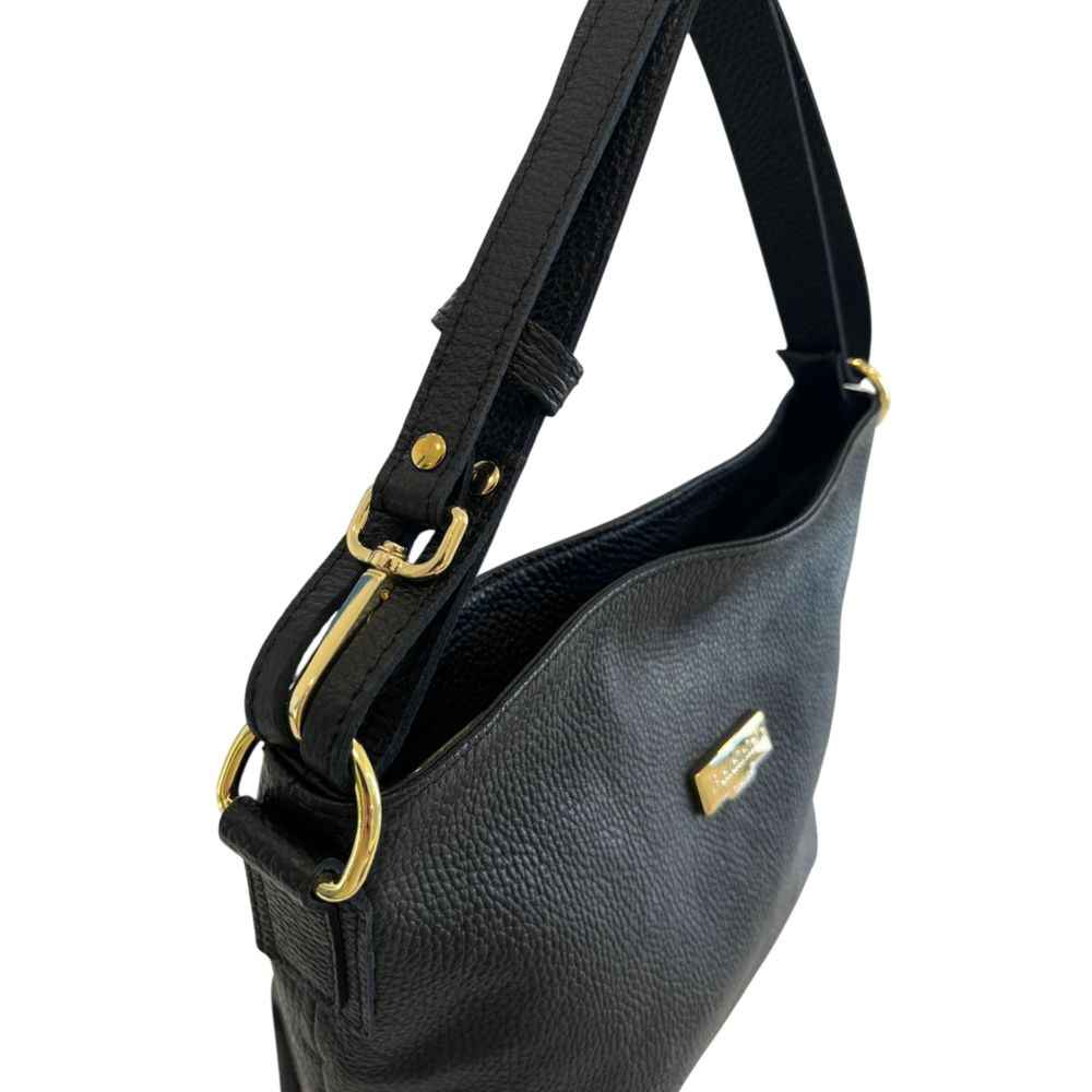 Baldinini Trend Black Cowhide Clutch Bag