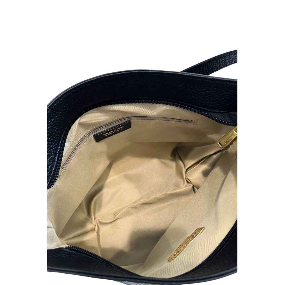 Baldinini Trend Black Cowhide Clutch Bag
