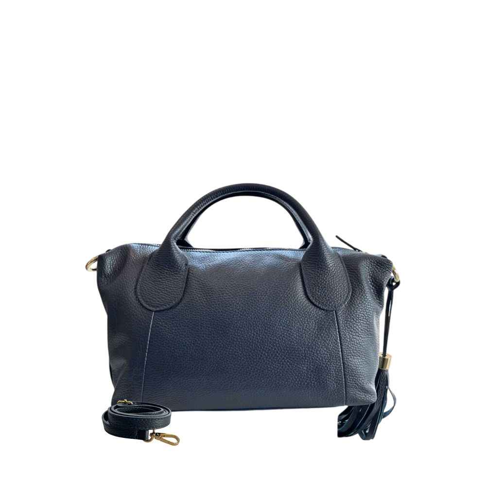 Baldinini Trend Blue Cowhide Shoulder Bag
