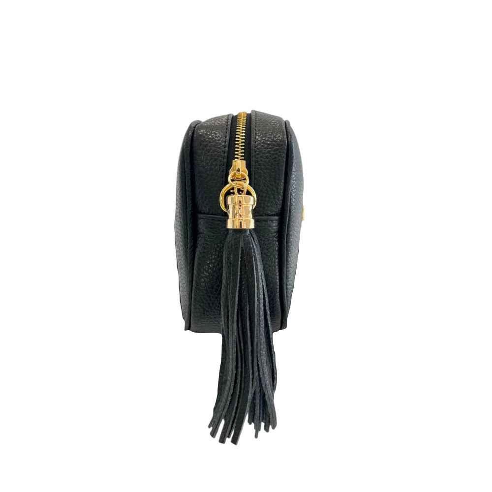 Baldinini Trend Black Cowhide Crossbody Bag