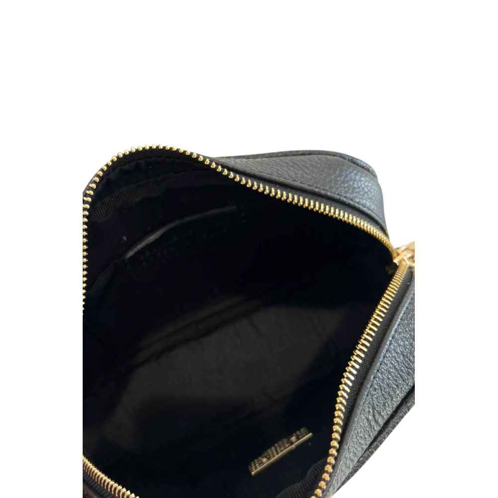 Baldinini Trend Black Cowhide Crossbody Bag