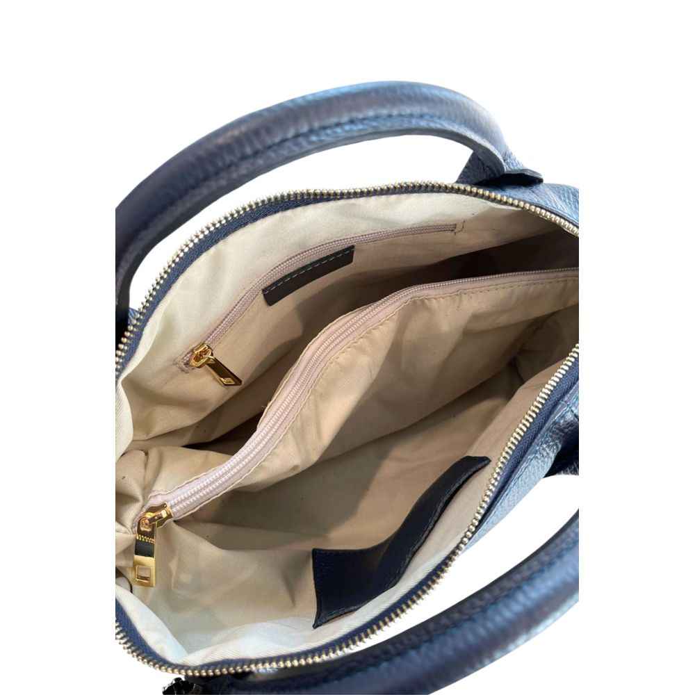 Baldinini Trend Blue Cowhide Shoulder Bag