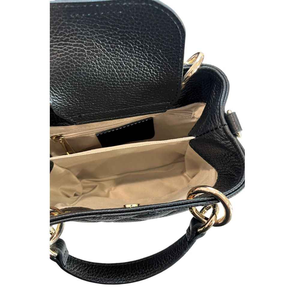 Baldinini Trend Black Cowhide Shoulder Bag
