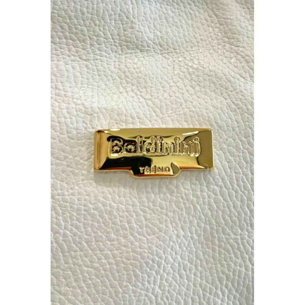 Baldinini Trend White Cowhide Clutch Bag