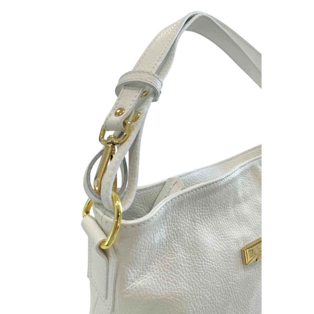 Baldinini Trend White Cowhide Clutch Bag
