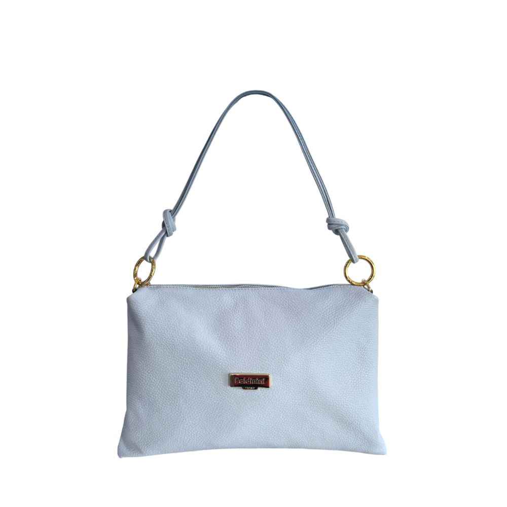 Baldinini Trend Blue Cowhide Clutch Bag