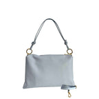 Baldinini Trend Blue Cowhide Clutch Bag