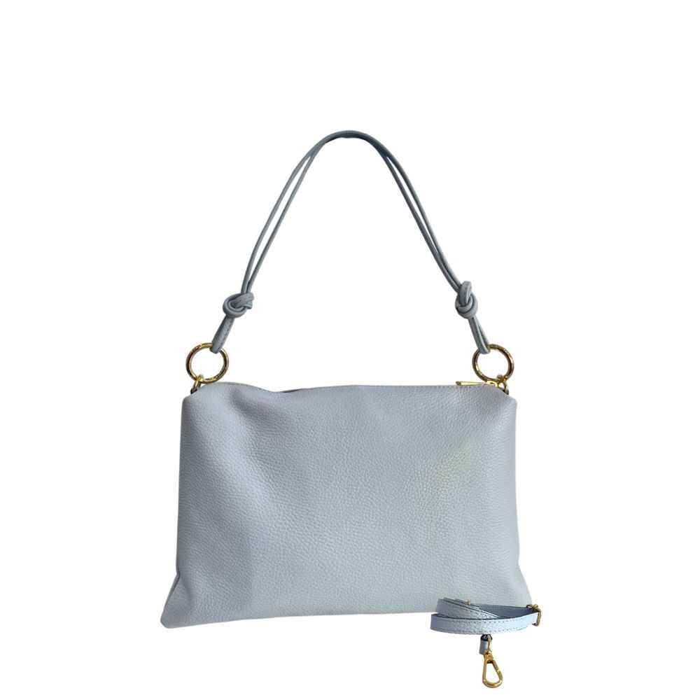 Baldinini Trend Blue Cowhide Clutch Bag