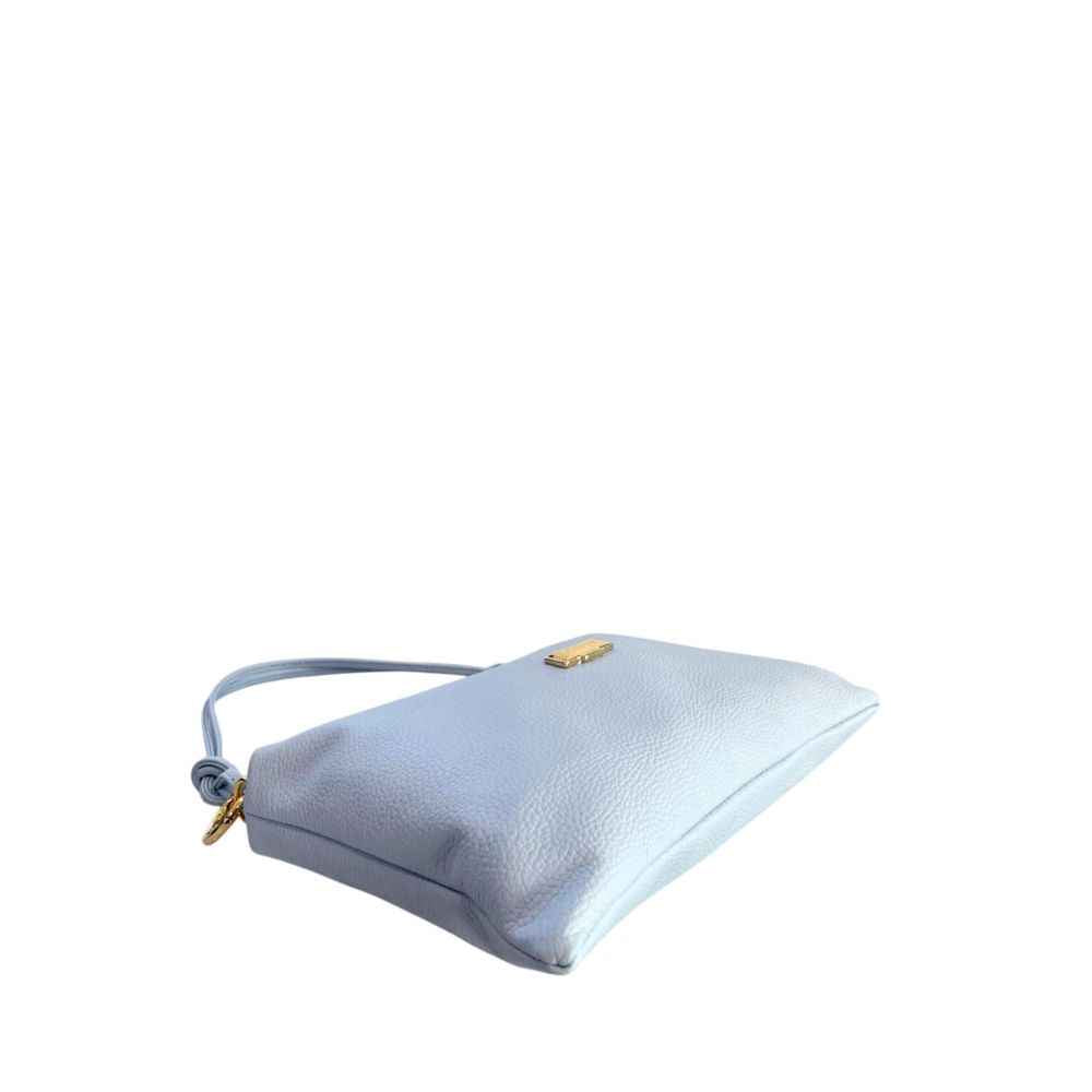 Baldinini Trend Blue Cowhide Clutch Bag