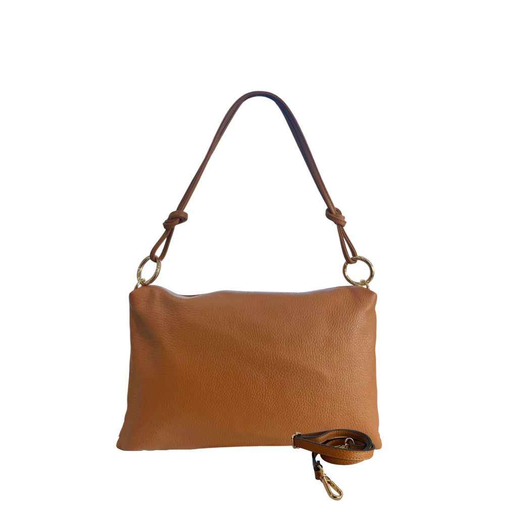 Baldinini Trend Brown Cowhide Clutch Bag