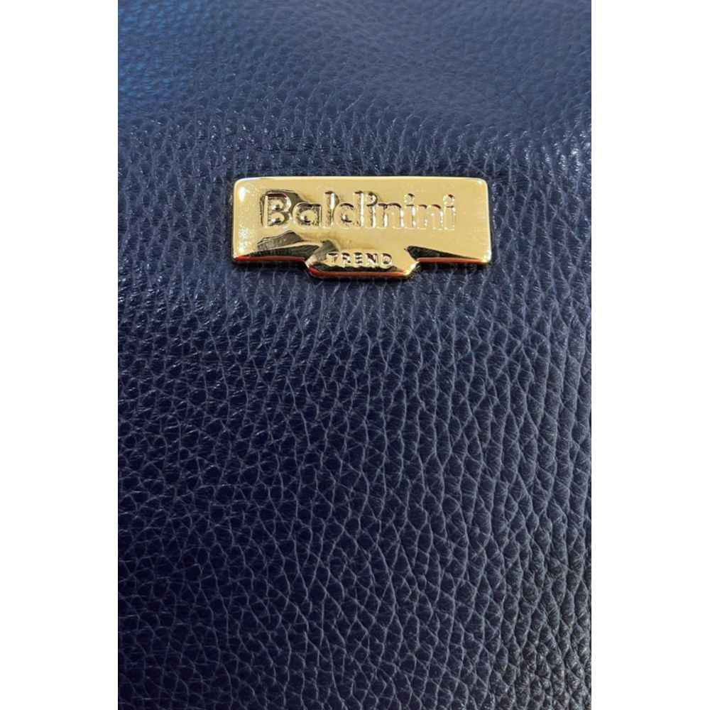 Baldinini Trend Blue Cowhide Clutch Bag
