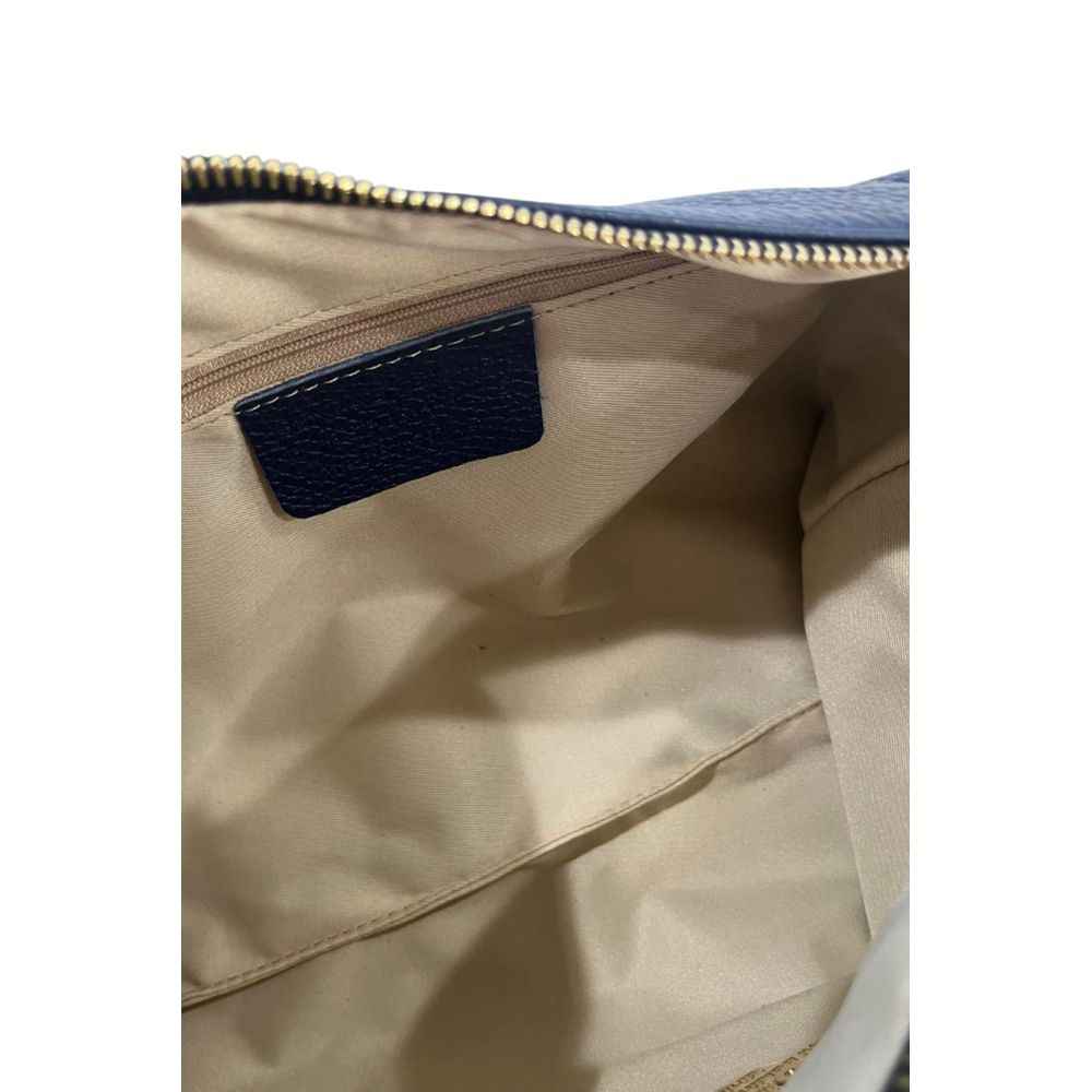 Baldinini Trend Blue Cowhide Clutch Bag