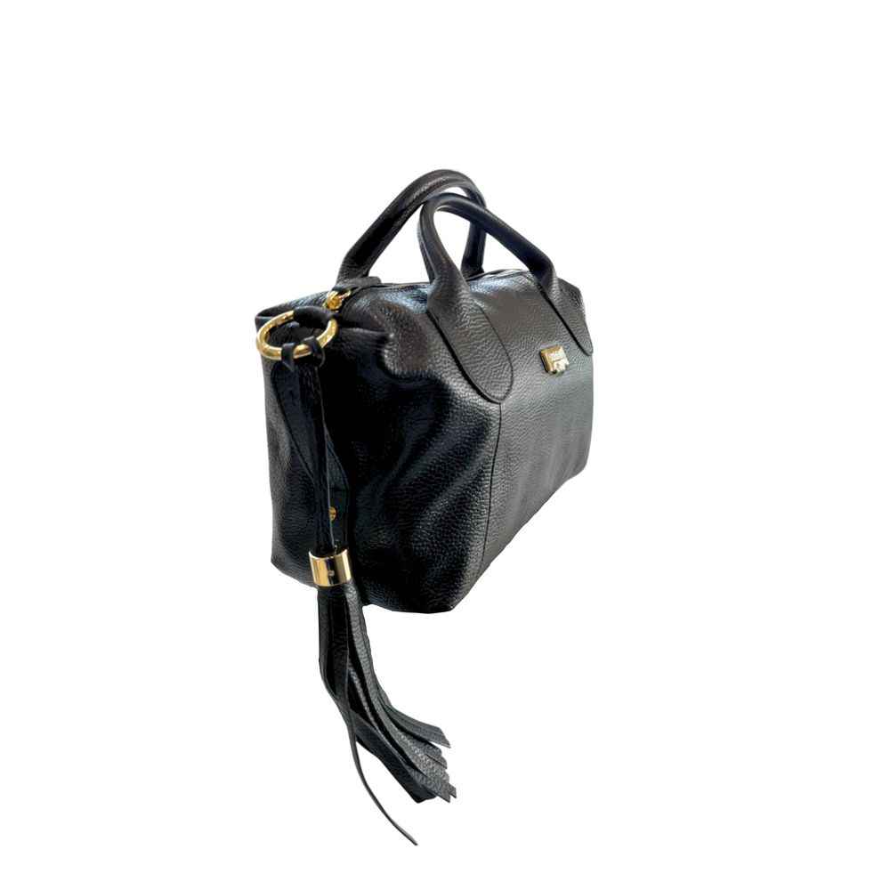 Baldinini Trend Black Cowhide Shoulder Bag