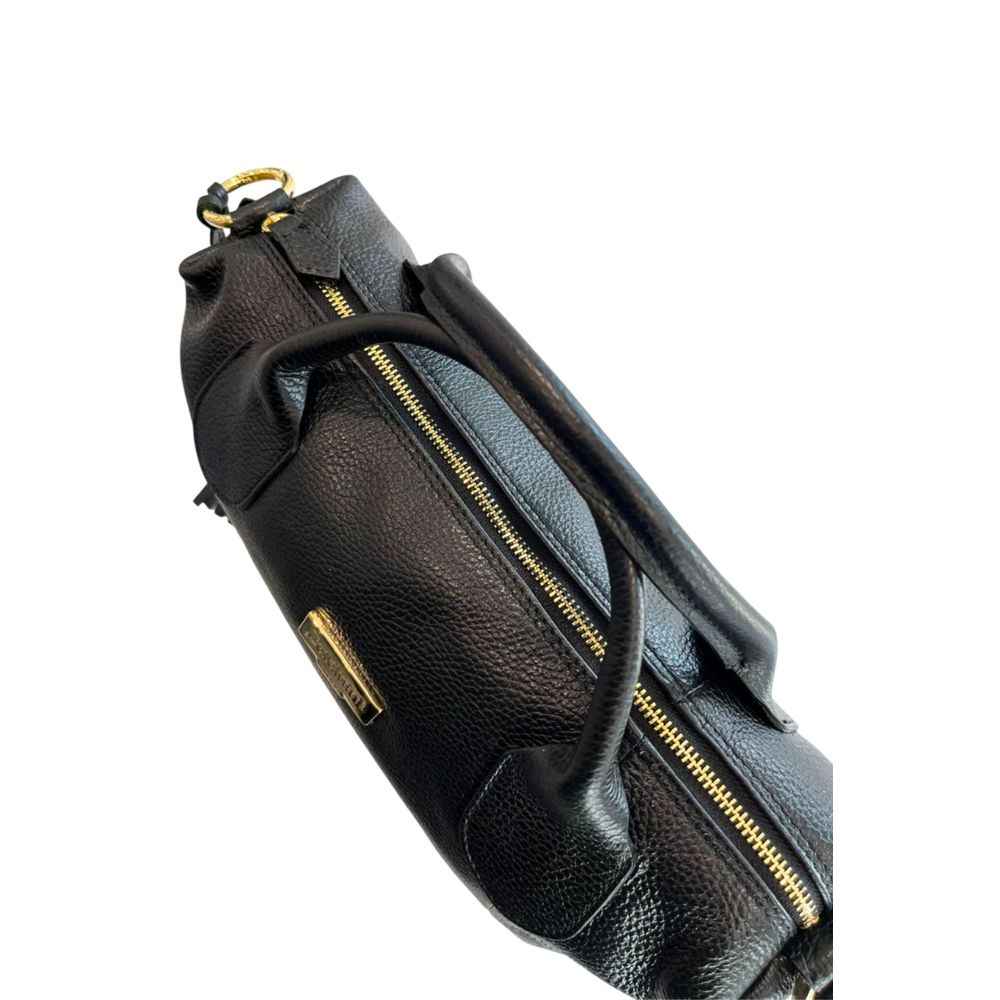 Baldinini Trend Black Cowhide Shoulder Bag