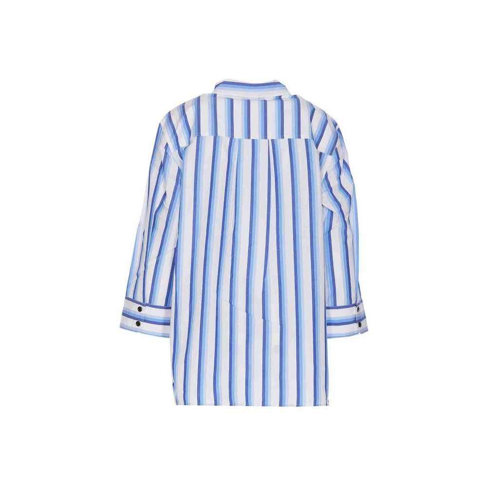 Ganni Blue Cotton Pattern Shirt