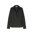 Max Mara Black Cotton Dress Shirt