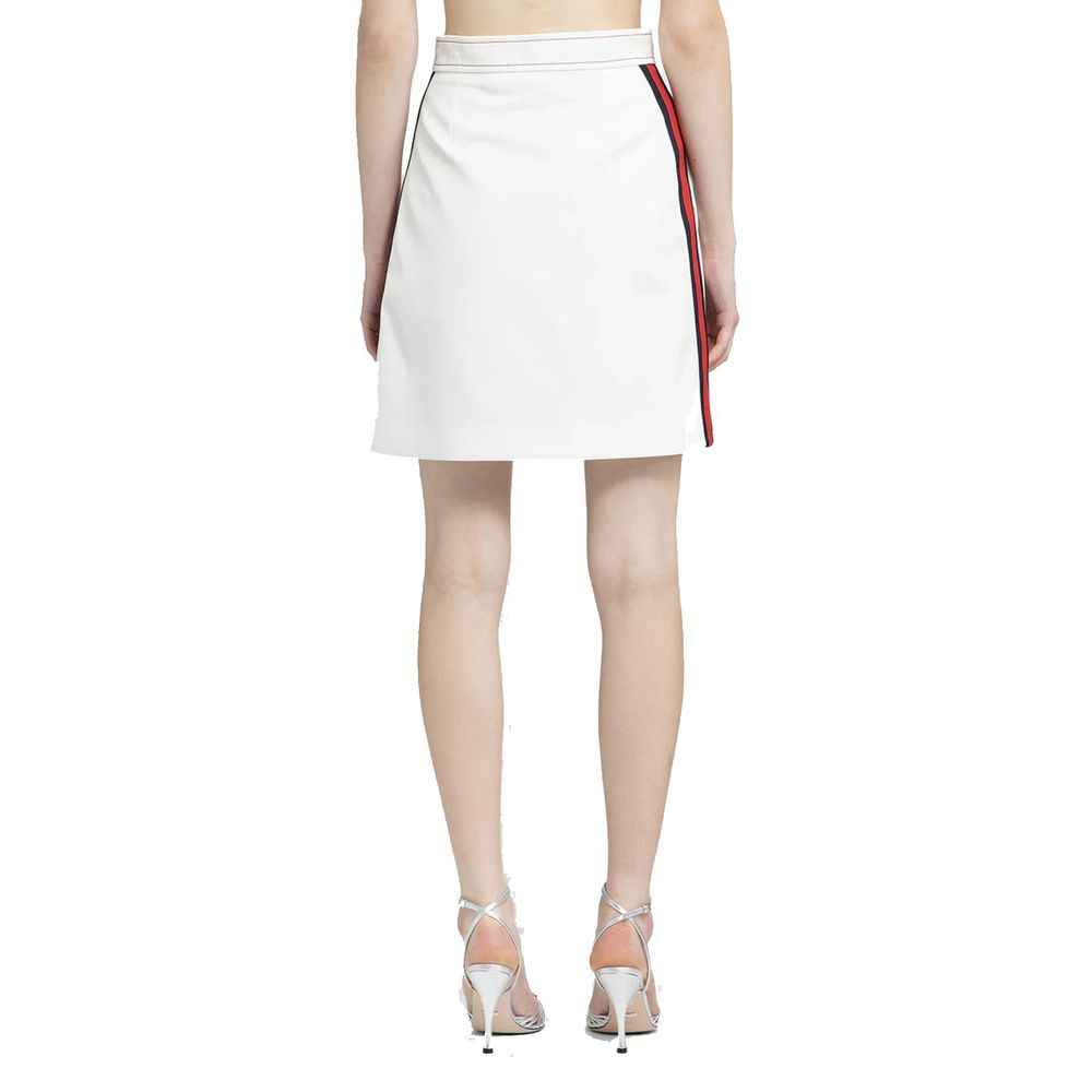 Gucci White Polyester Mini Skirt