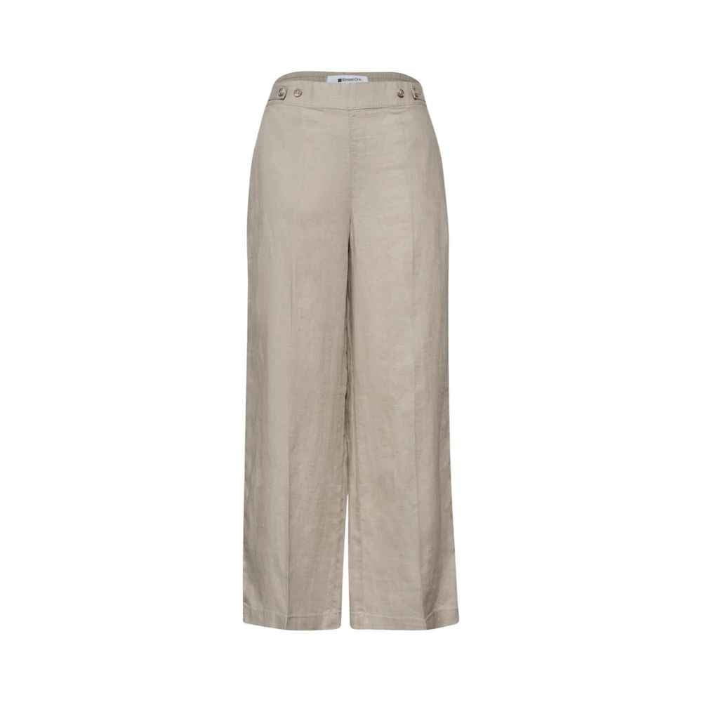 Street One Beige Linen Casual Pants