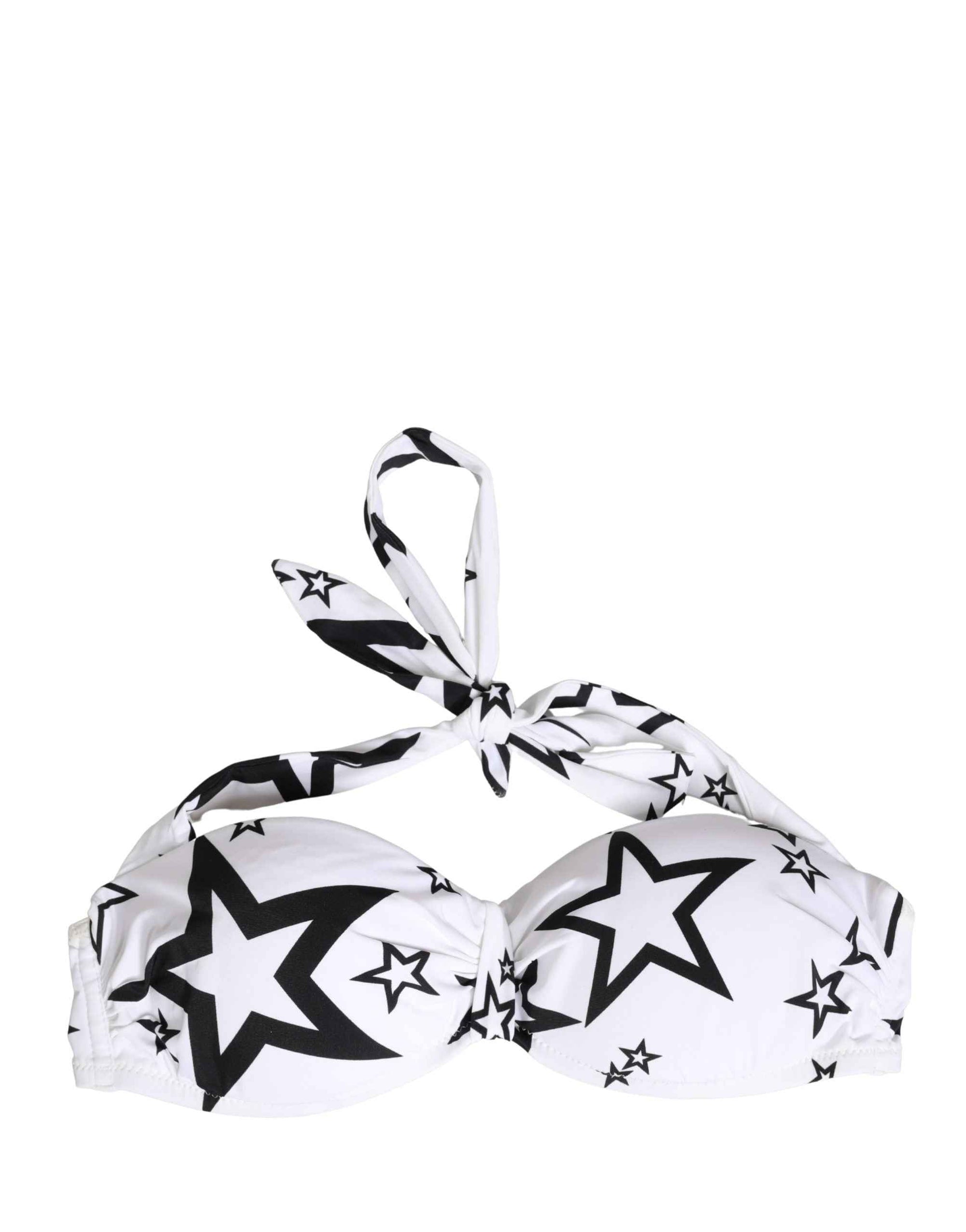 Dolce & Gabbana White Millennials Star Padded Bandeau Underwear