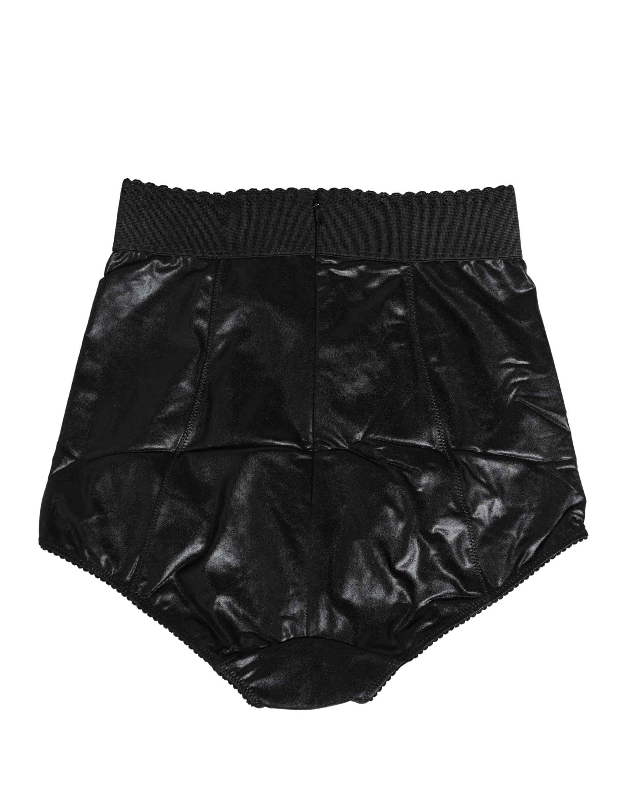 Dolce & Gabbana Black High Waisted Slip Girdle Panty Underwear