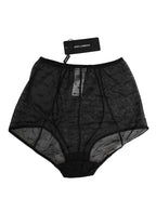 Dolce & Gabbana Black Nylon Stretch Slip Girdle Panty Underwear