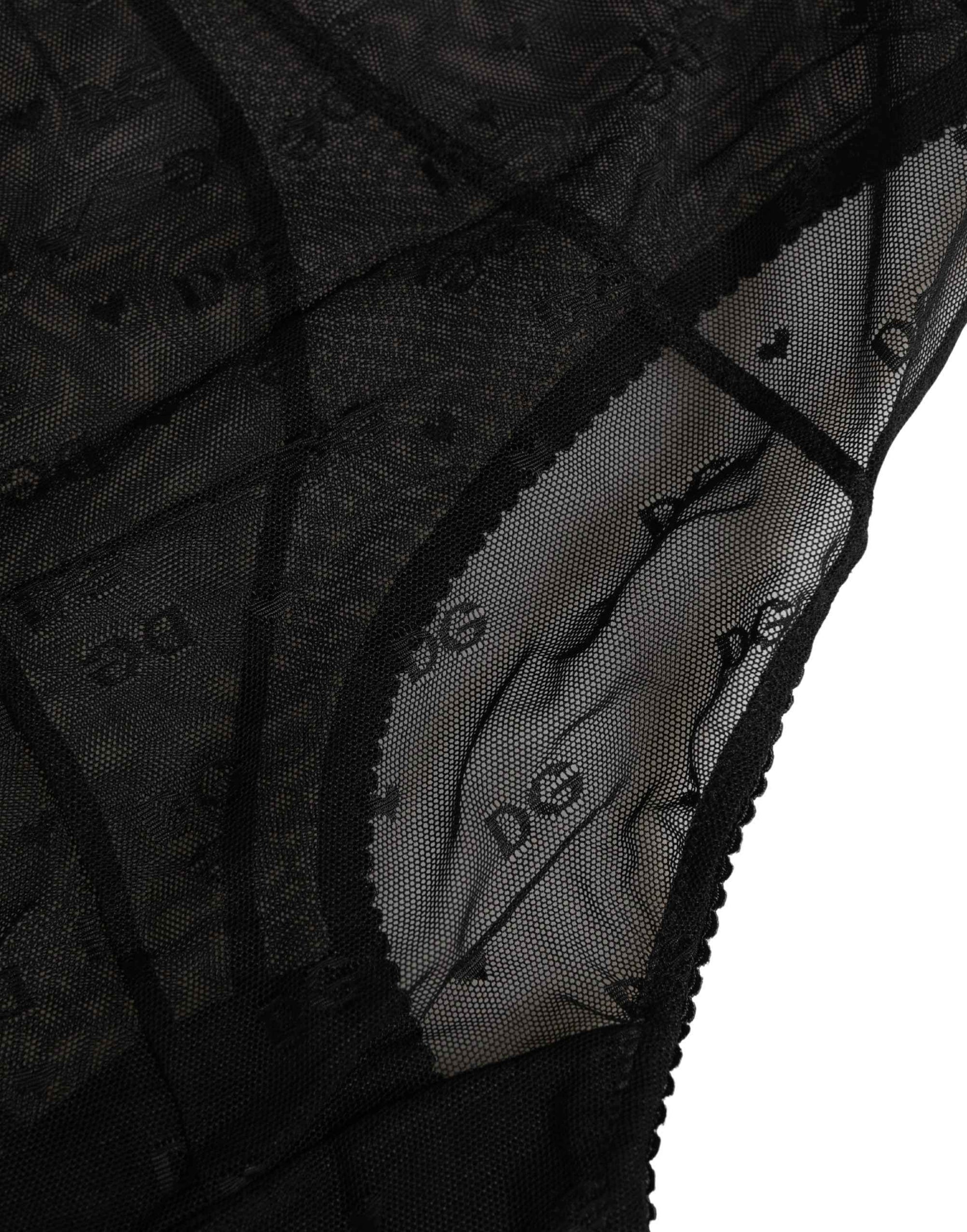 Dolce & Gabbana Black Nylon Stretch Slip Girdle Panty Underwear
