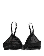 Dolce & Gabbana Black Nylon Stretch Soft Cup Brassiere Underwear
