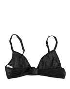 Dolce & Gabbana Black Nylon Stretch Soft Cup Brassiere Underwear
