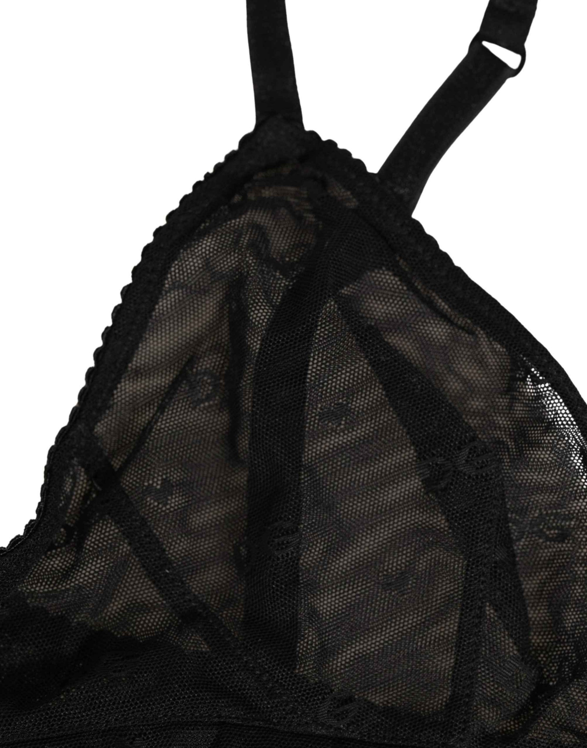 Dolce & Gabbana Black Nylon Stretch Soft Cup Brassiere Underwear