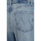 Mother Denim Blue Cotton High-Waisted Jean